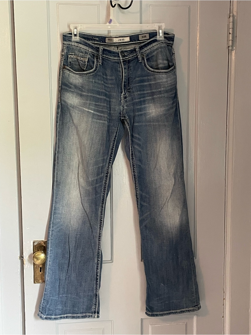 BKE Men's Jake Light Blue Bootcut Jeans